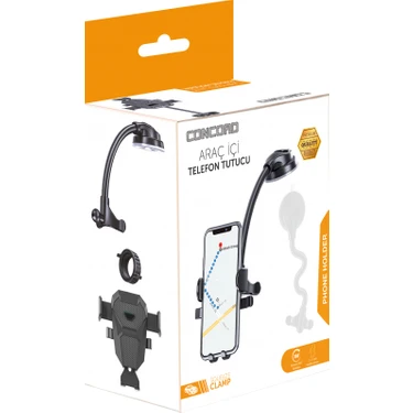 CONCORD CH-109 VANTUZLU KLİPSİ ARAÇ İÇİ TELEFON TUTACAĞI