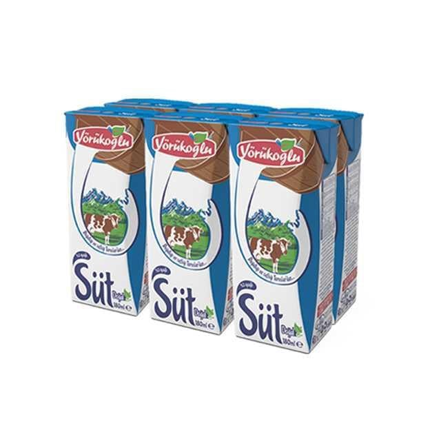 YÖRÜKOĞLU 180 ML YAĞLI SÜT 6 ADET ( MULTİPACK )