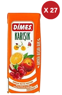 DİMES KARIŞIK NEKTAR  200 ML 27 ADET