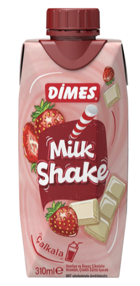 DİMES MİLKSHAKE ÇİLEK-VANİLYA  310 ML