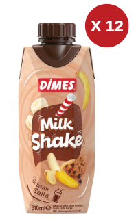 DİMES MİLKSHAKE MUZ-KURABİYE 310 ML 12 ADET