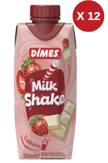 DİMES MİLKSAKE ÇİLEK-VANİLYA 310 ML 12 ADET