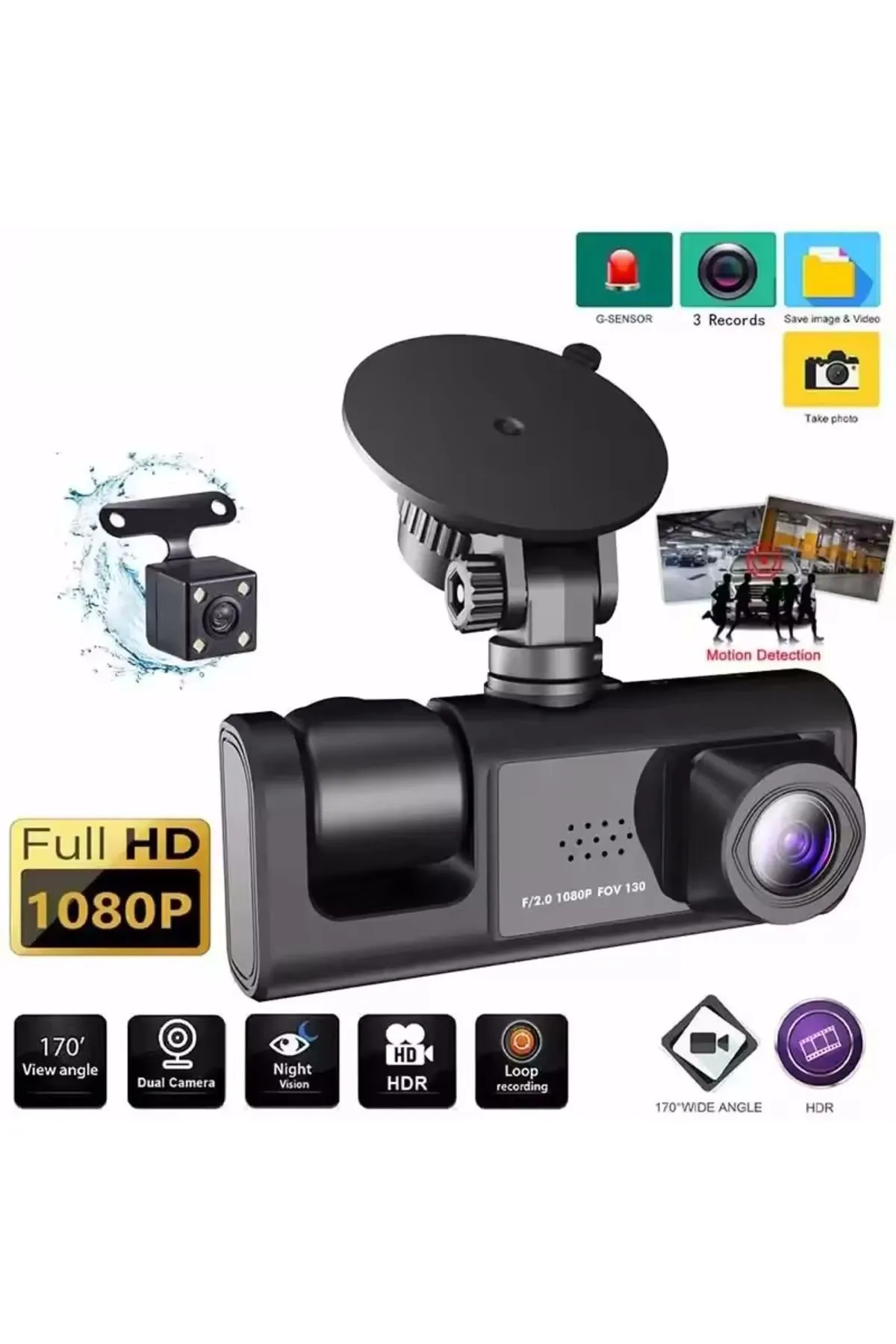 MPİA CC-33 HD 720P 2 İPS EKRAN 3 KAMERA